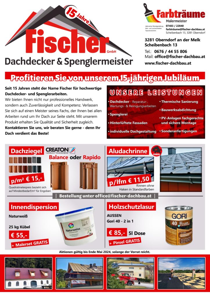 Info Fischer Jubiläumsaktion